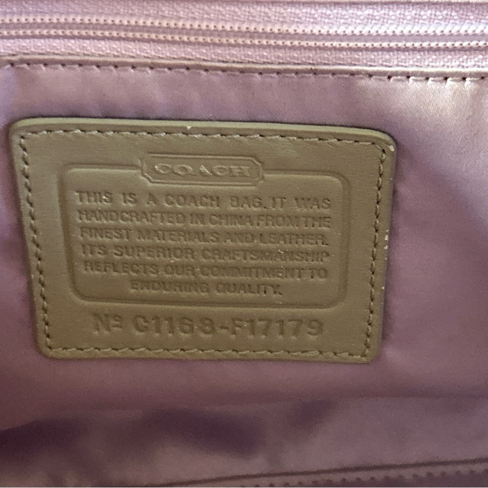 COACH Chelsea Bias Signature Tote Bag Handbag Purse C1168-F17179 Gray & White - Picture 8 of 8